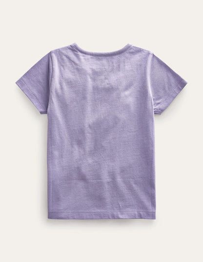 Superstitch Logo T-Shirt-Misty Lavender Bunnies