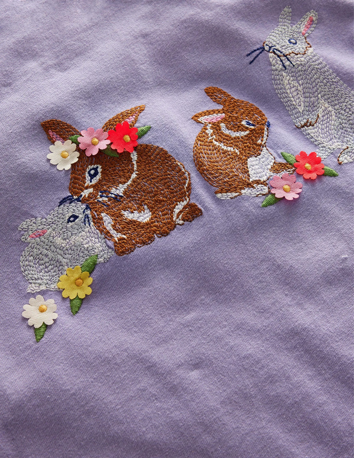 Superstitch Logo T-Shirt-Misty Lavender Bunnies