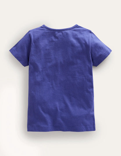 Superstitch Logo T-Shirt-Starboard Blue Cat