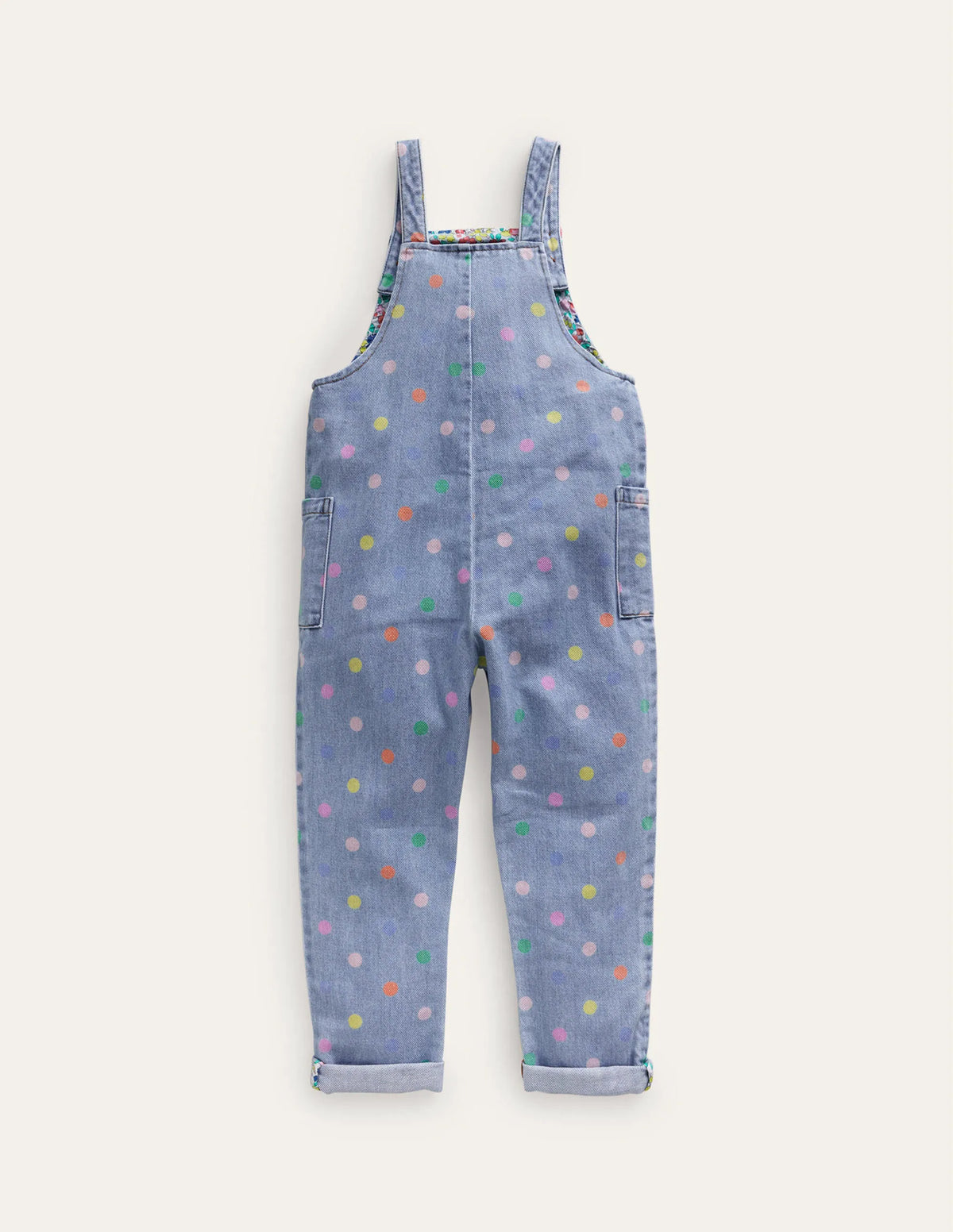 Relaxed Overalls-Denim Multi Spot