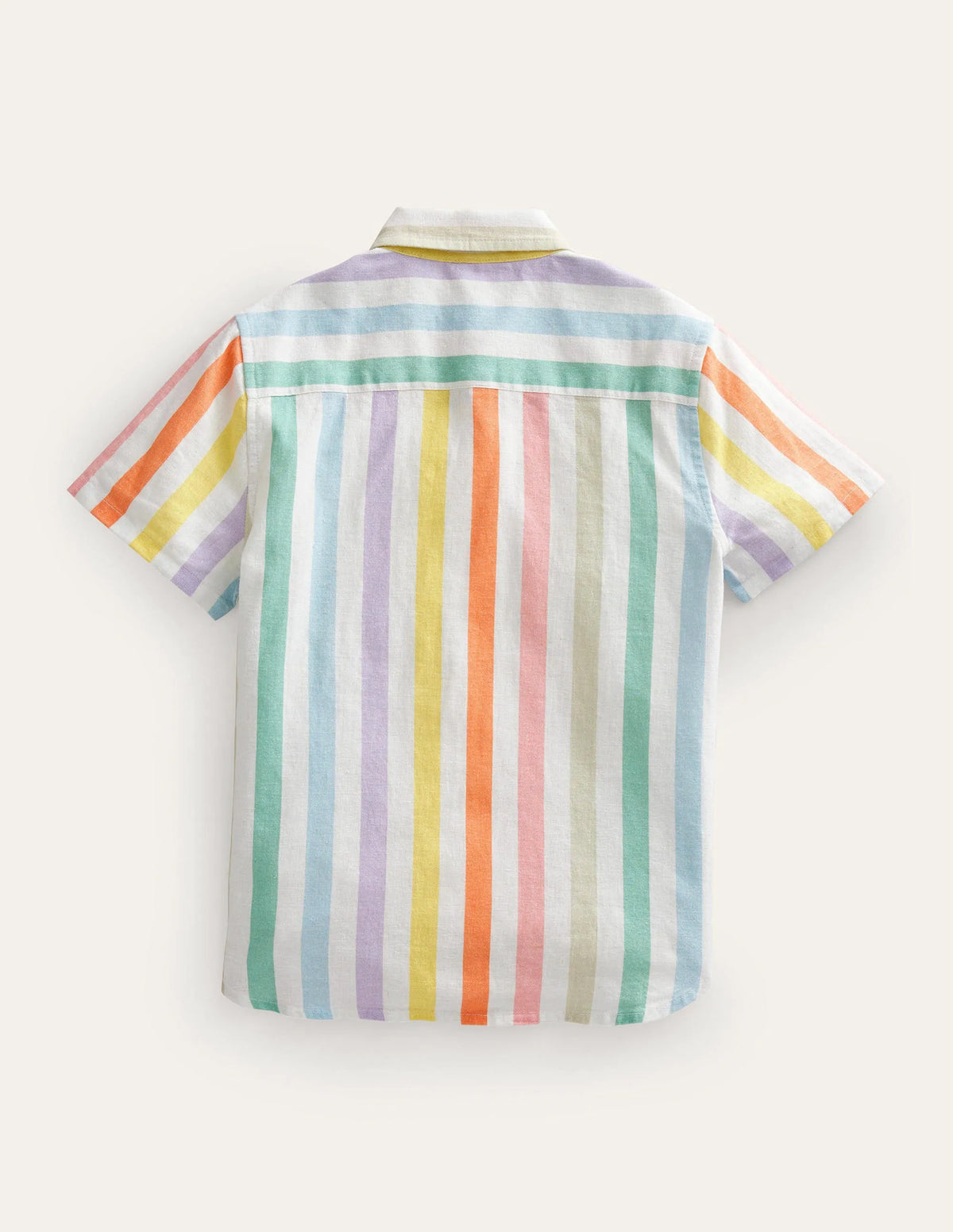 Cotton Linen Shirt-Buttercup and Csarite Rainbow
