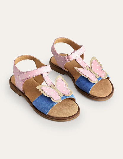 Fun Leather Sandals-Butterfly