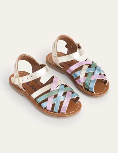 Strappy Sandals-Multi Metallic
