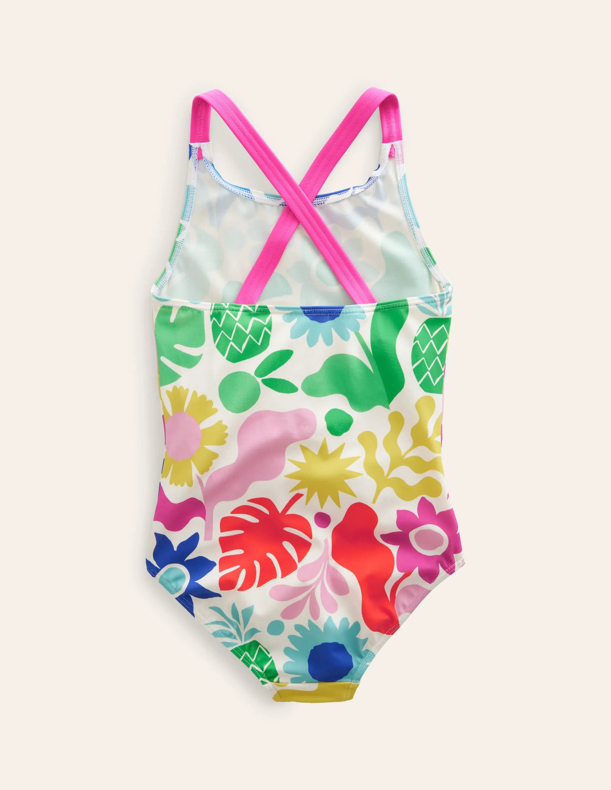 Cross-back Printed Swimsuit-Multi Geo