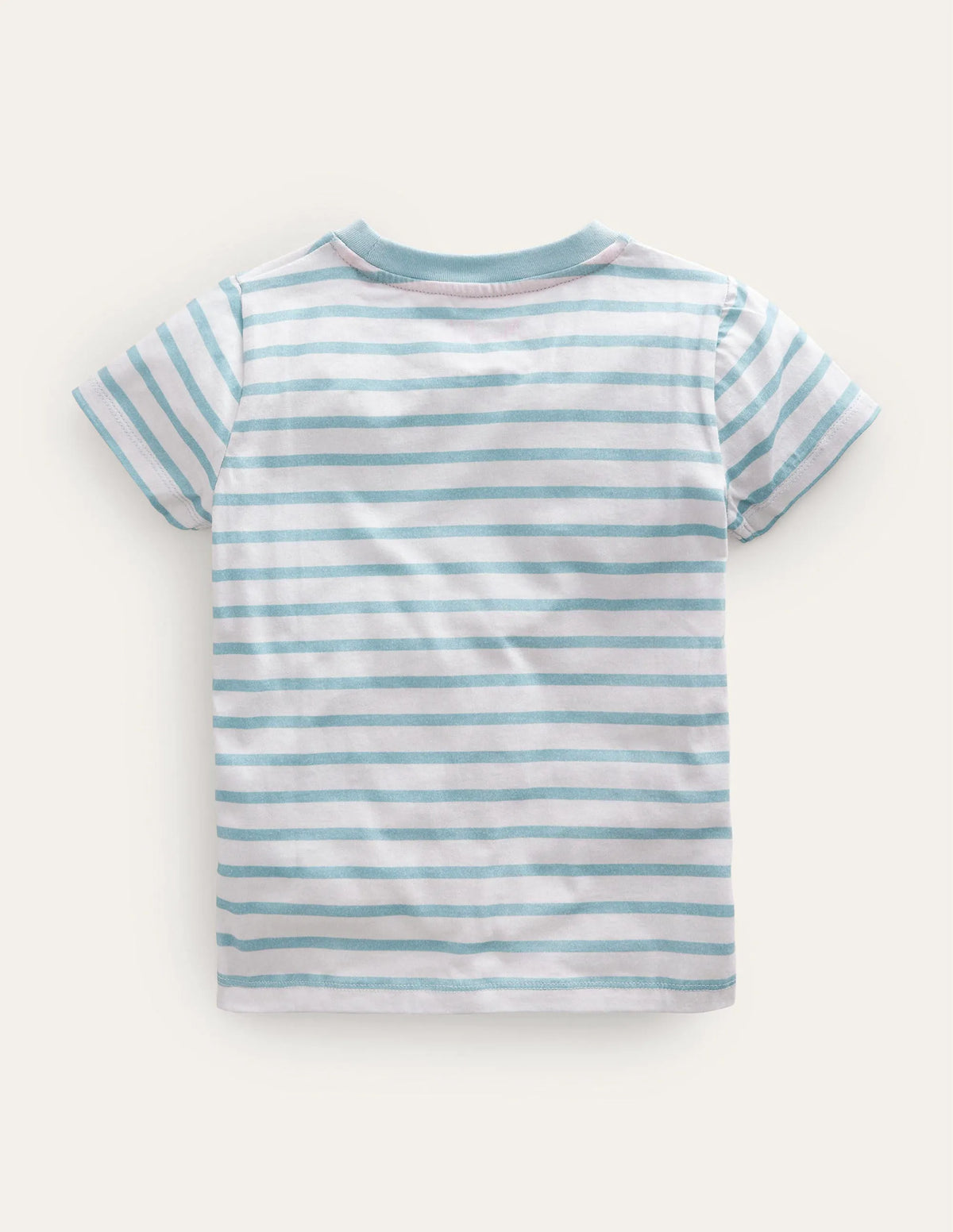 Flutter T-Shirt-Aqua Sea Blue/Ivory Stars