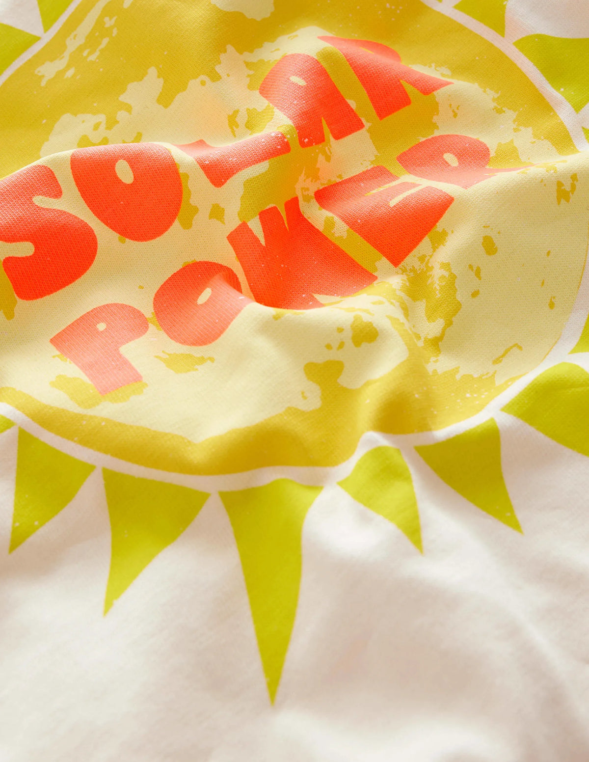 Printed Graphic T-Shirt-White Solar Power