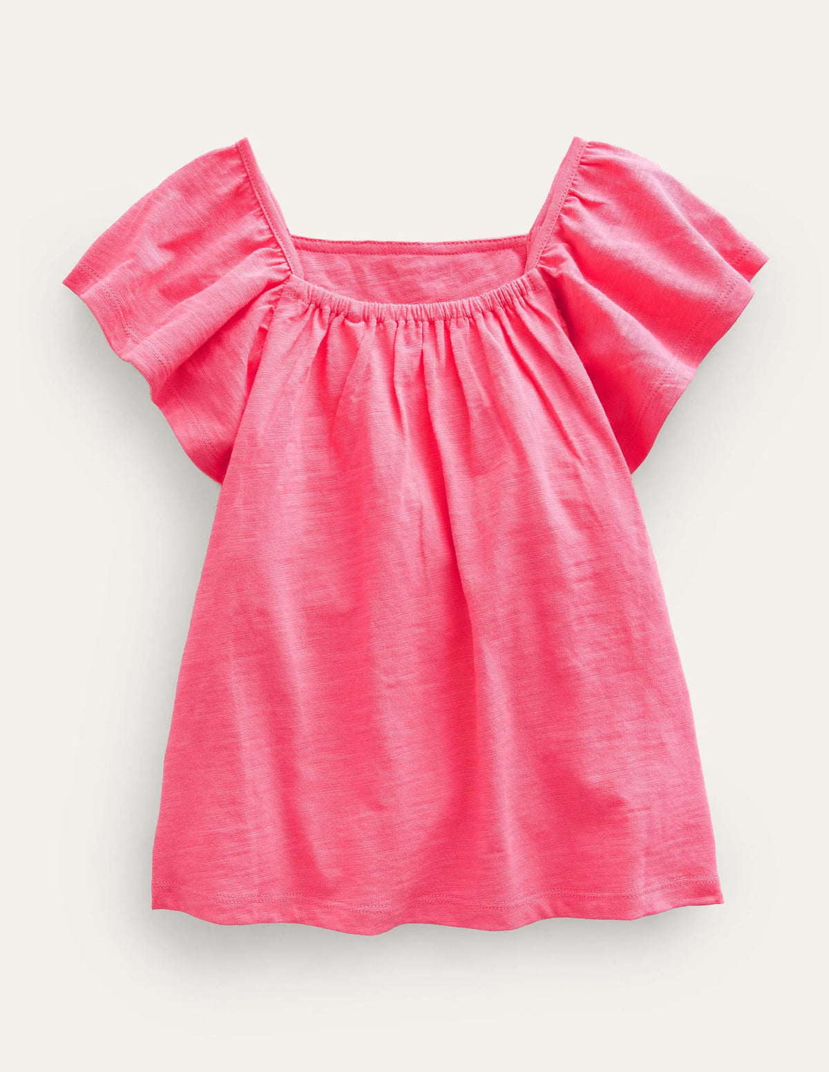 Embroidered Jersey Top-Lollipop Pink
