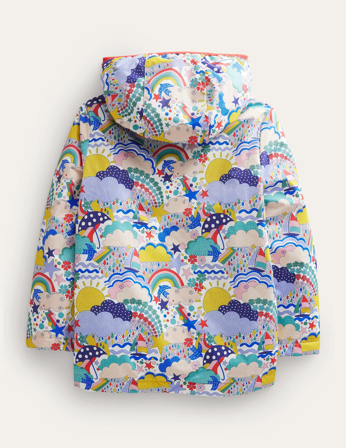 Jersey Lined Anorak-Ivory Multi Weather
