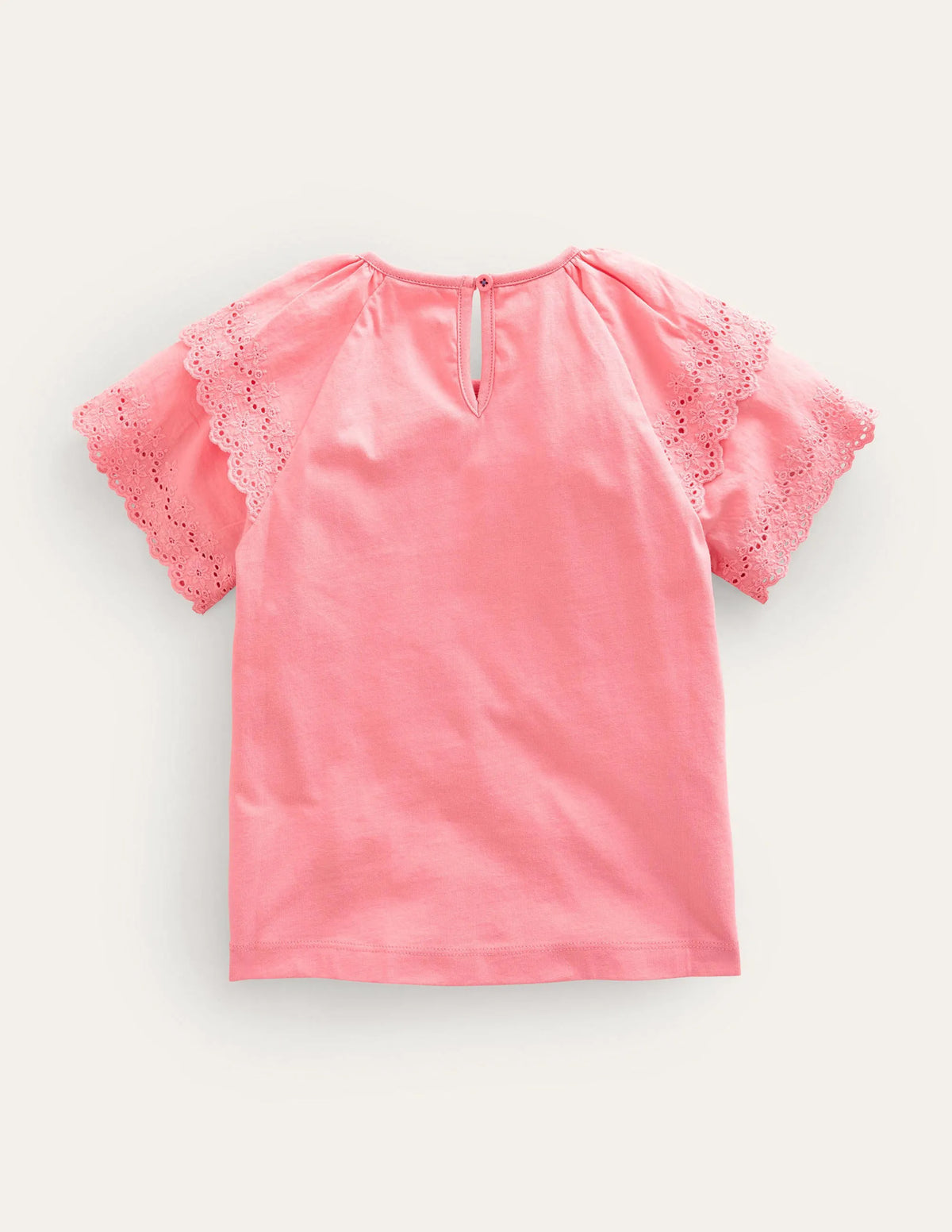 Broderie Mix T-shirt-Crab Apple Pink