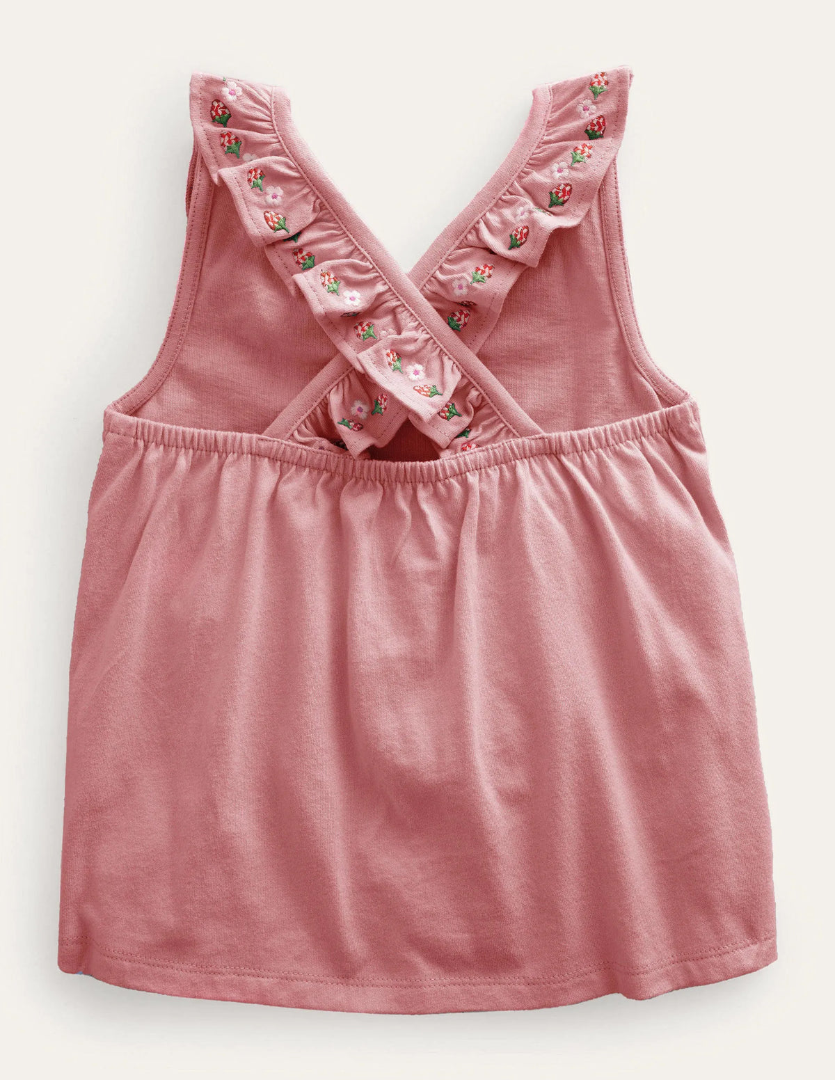 Cross-back Tank-Almond Pink