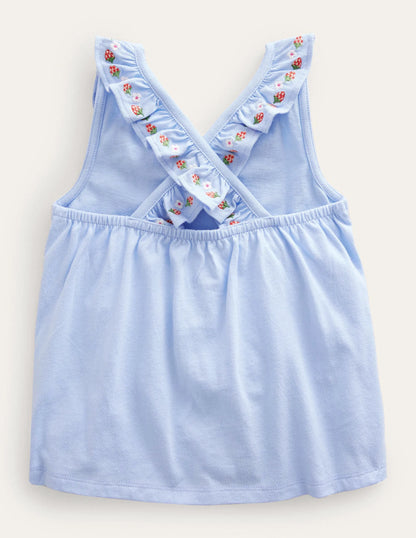 Cross-back Tank-Brunnera Blue