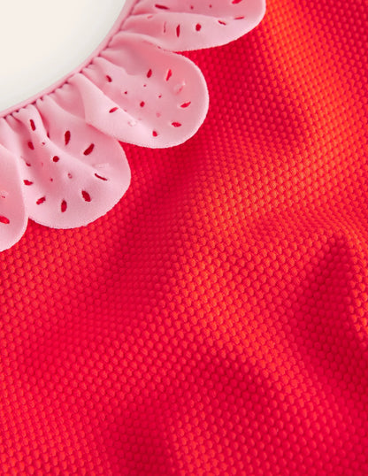 Broderie Frill Swimsuit-Fire