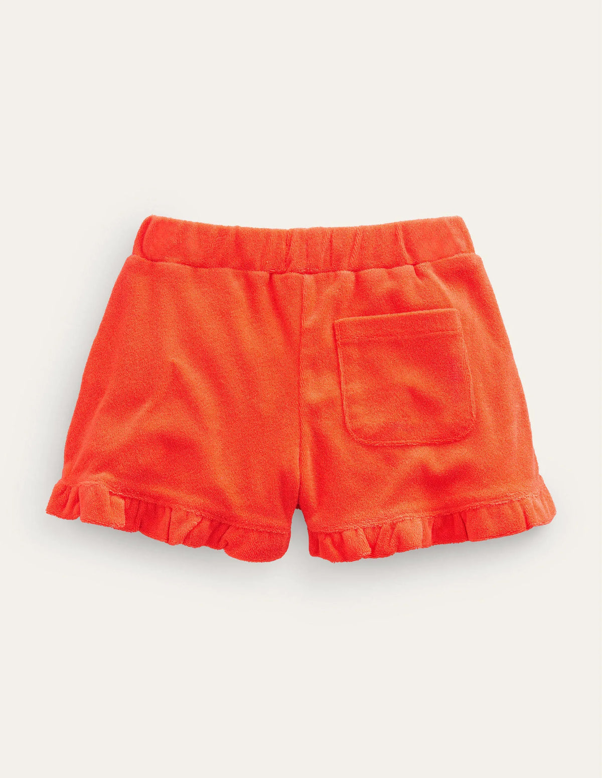 Frill Hem Towelling Short-Mandarin Orange