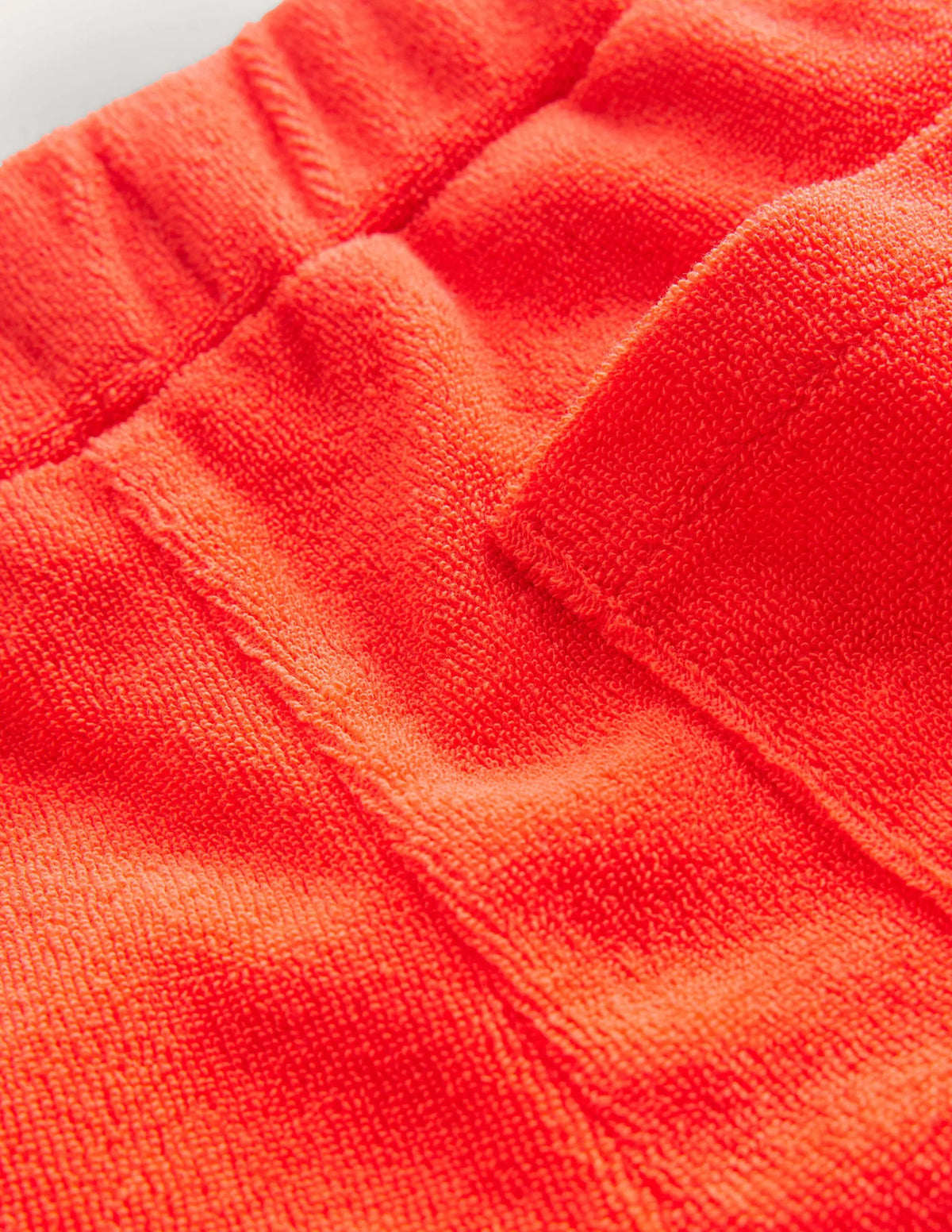 Frill Hem Towelling Short-Mandarin Orange
