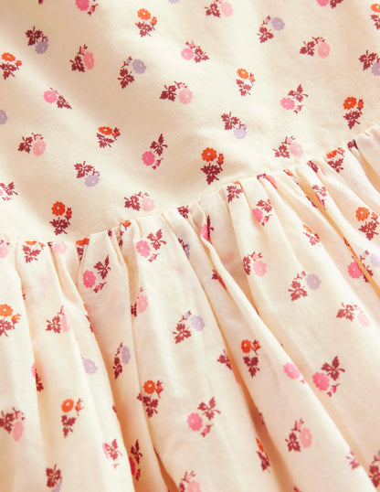 Cross-Back Dress-Dorset Cream Bud