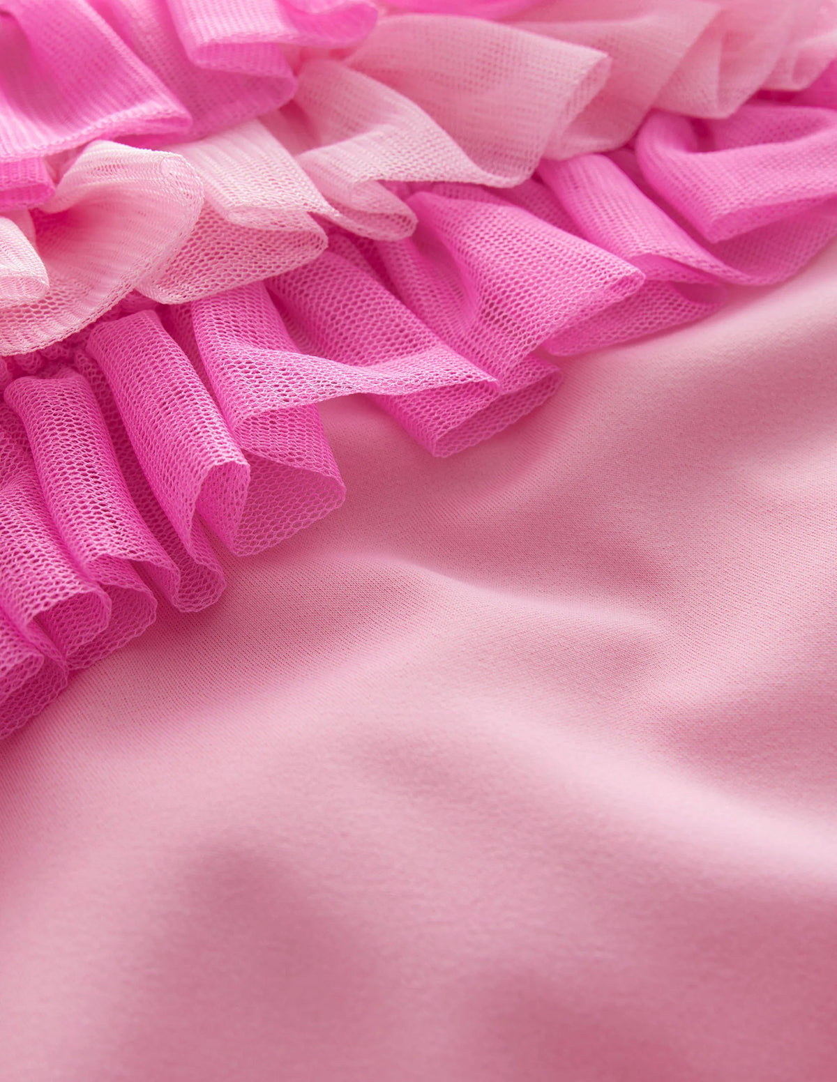 Tulle Frill Swimsuit-Neon Pink
