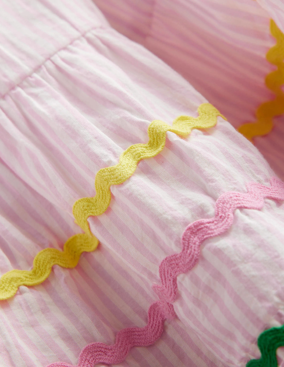 Embroidered Stripe Dress-Cameo Pink