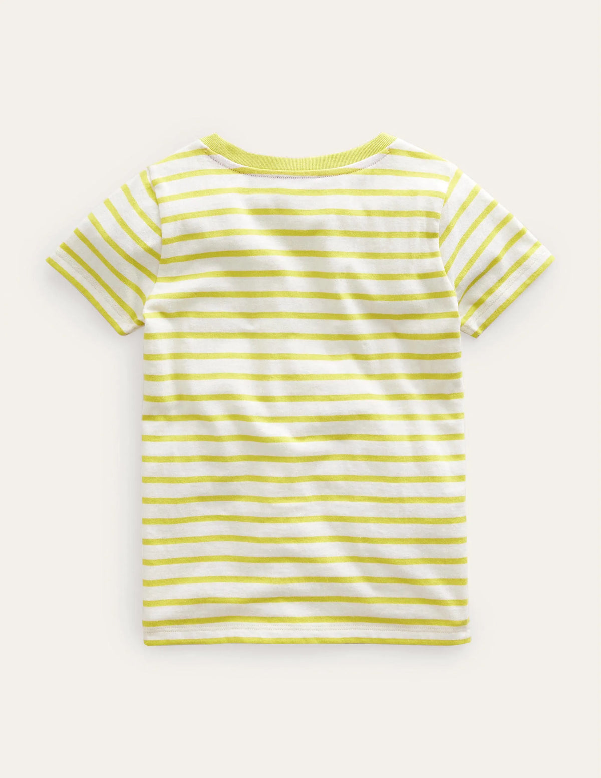 Appliqué Rainbow T-shirt-Gooseberry Yellow/Ivory