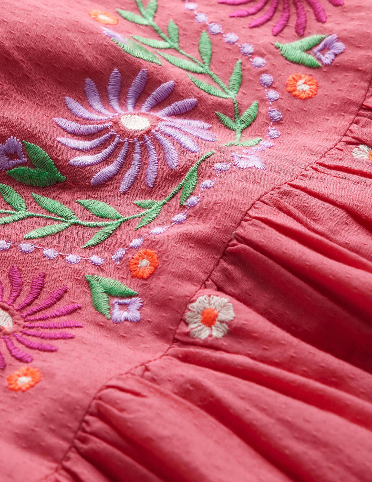 Embroidered Texture Dress-Lollipop