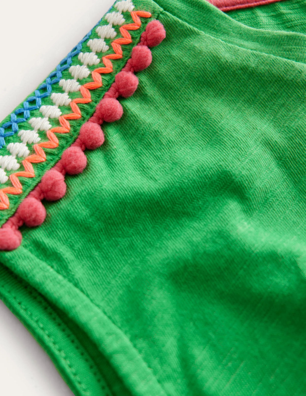 Gathered Front Tee-Bright Green