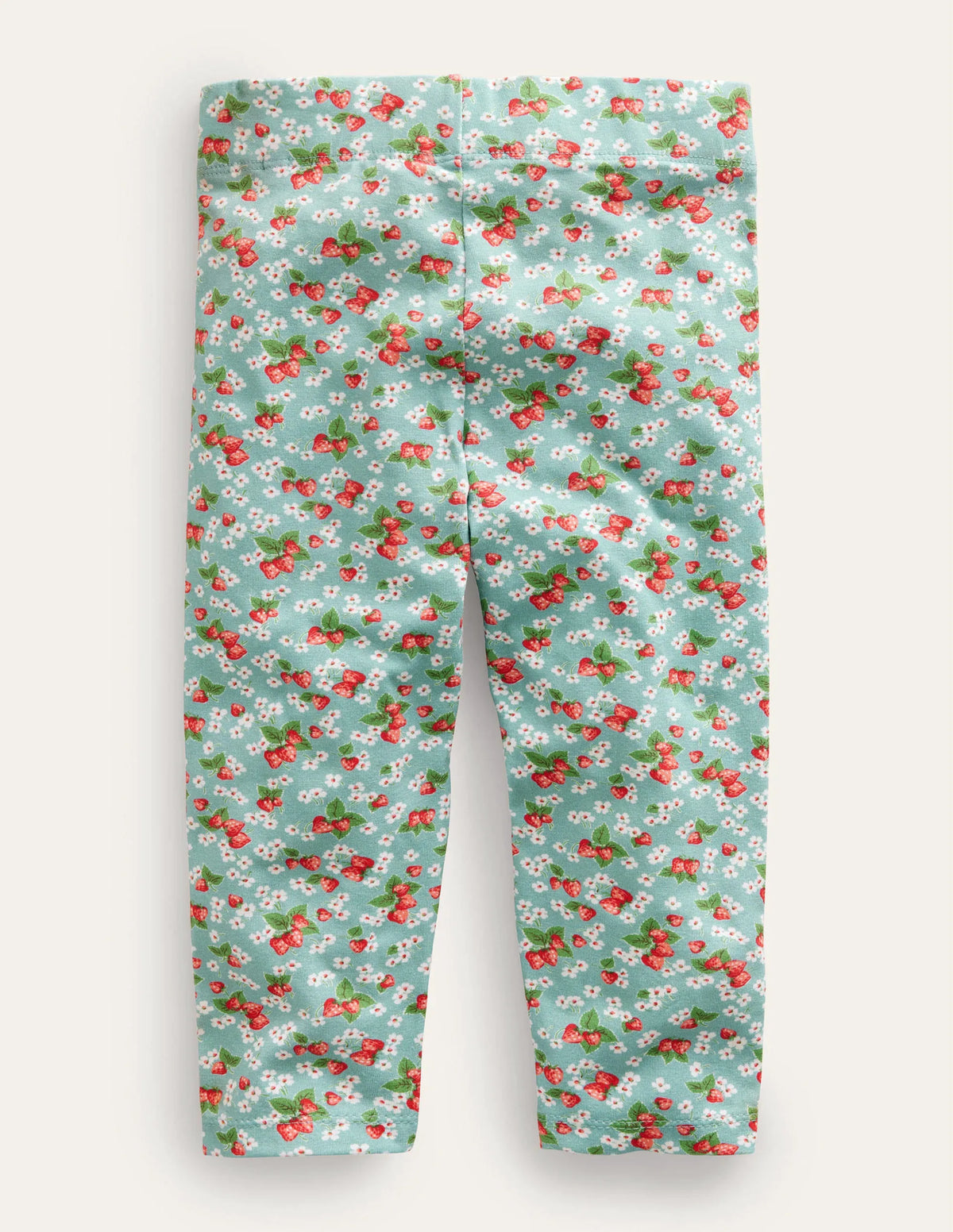 Fun Cropped Leggings-Blue Strawberries