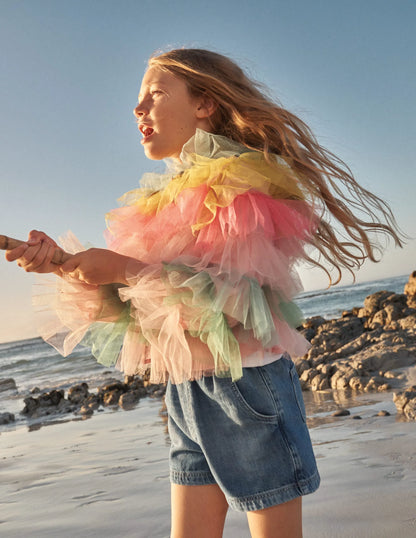Tulle Jacket-Multi Rainbow