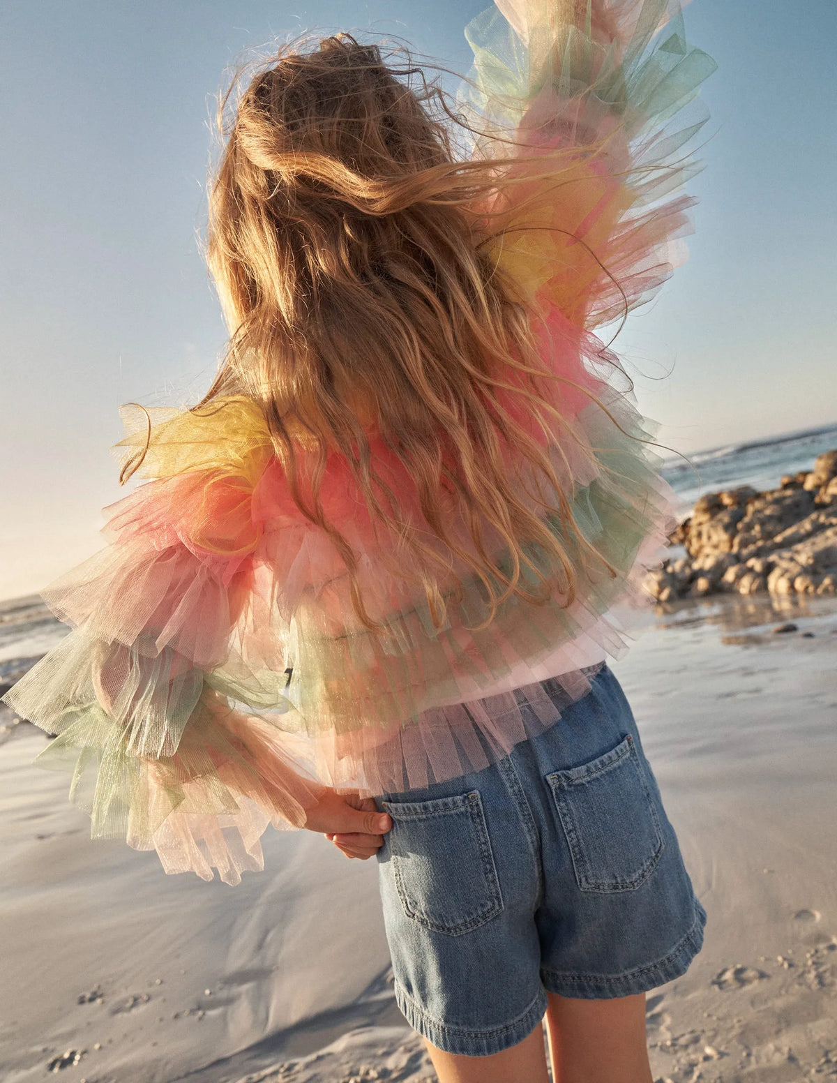 Tulle Jacket-Multi Rainbow