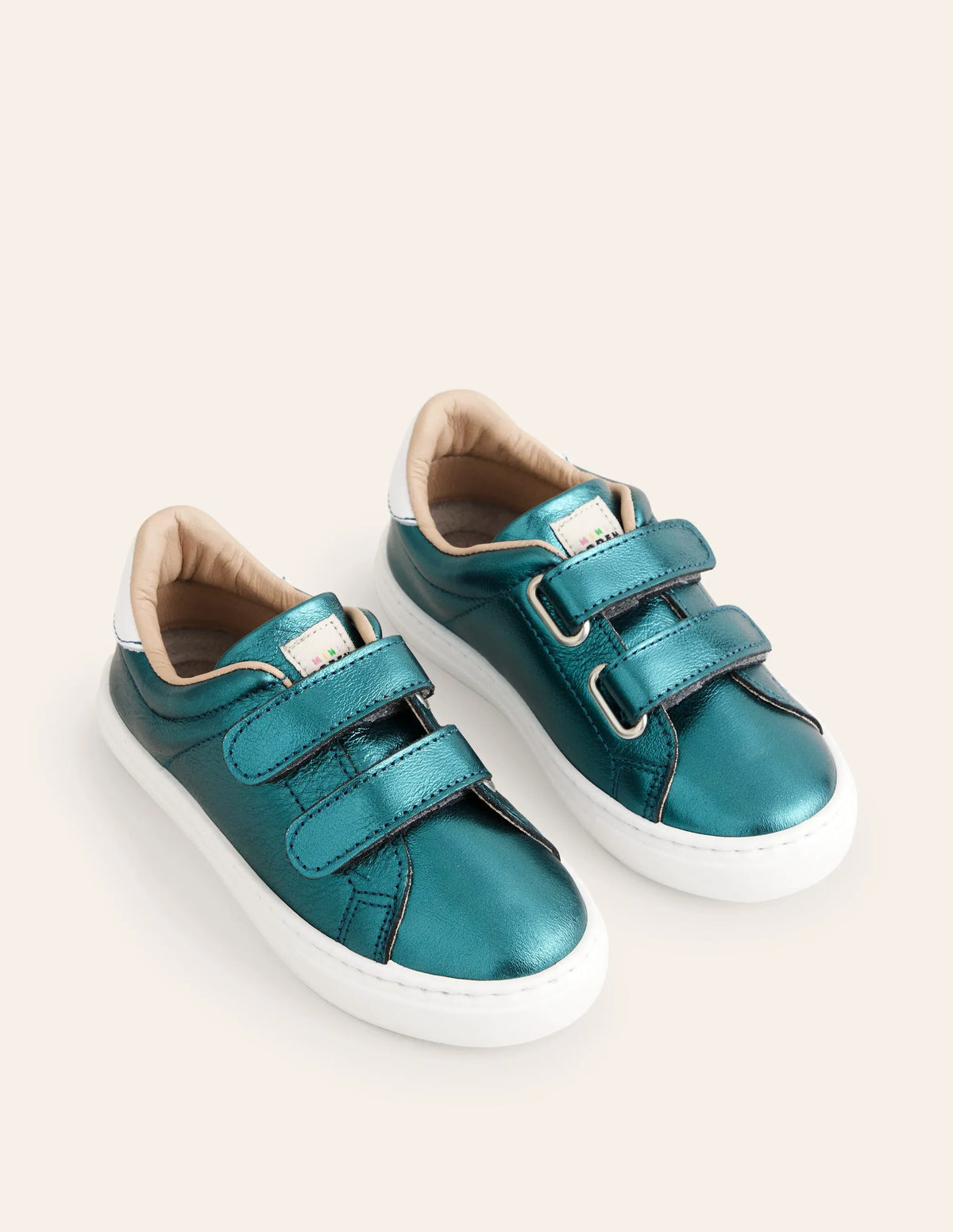 Double Strap Low Tops-Teal Blue