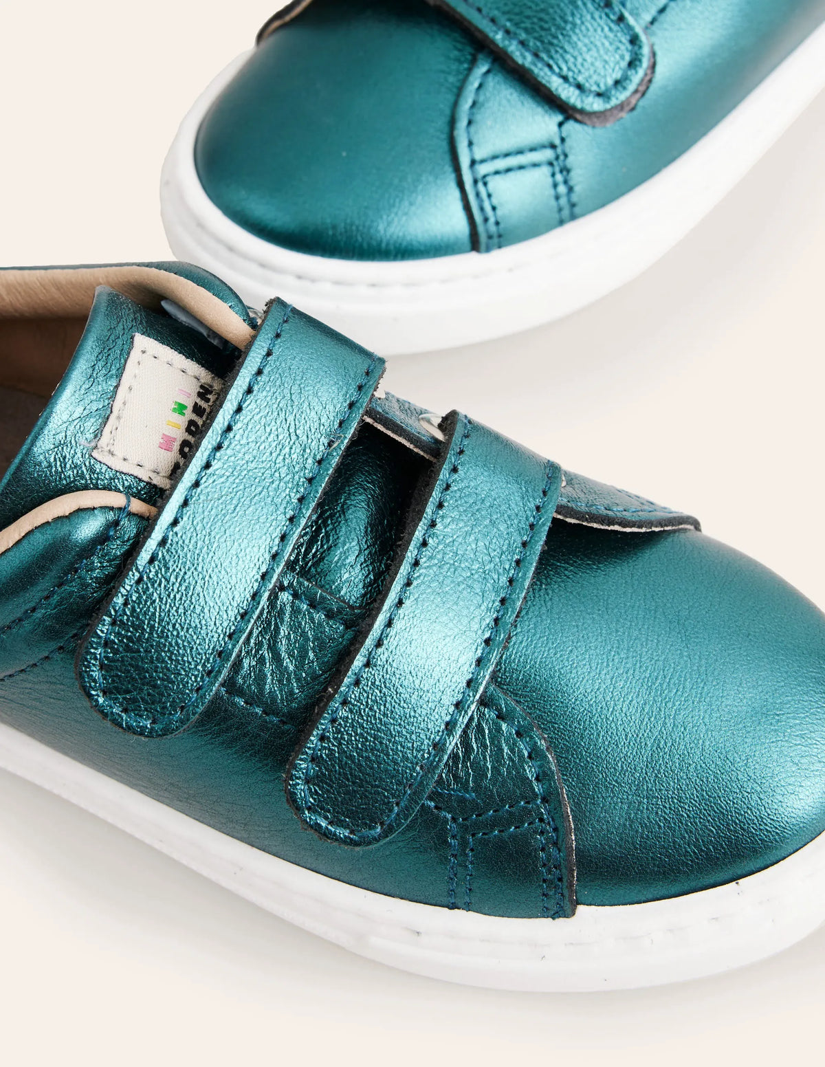 Double Strap Low Tops-Teal Blue