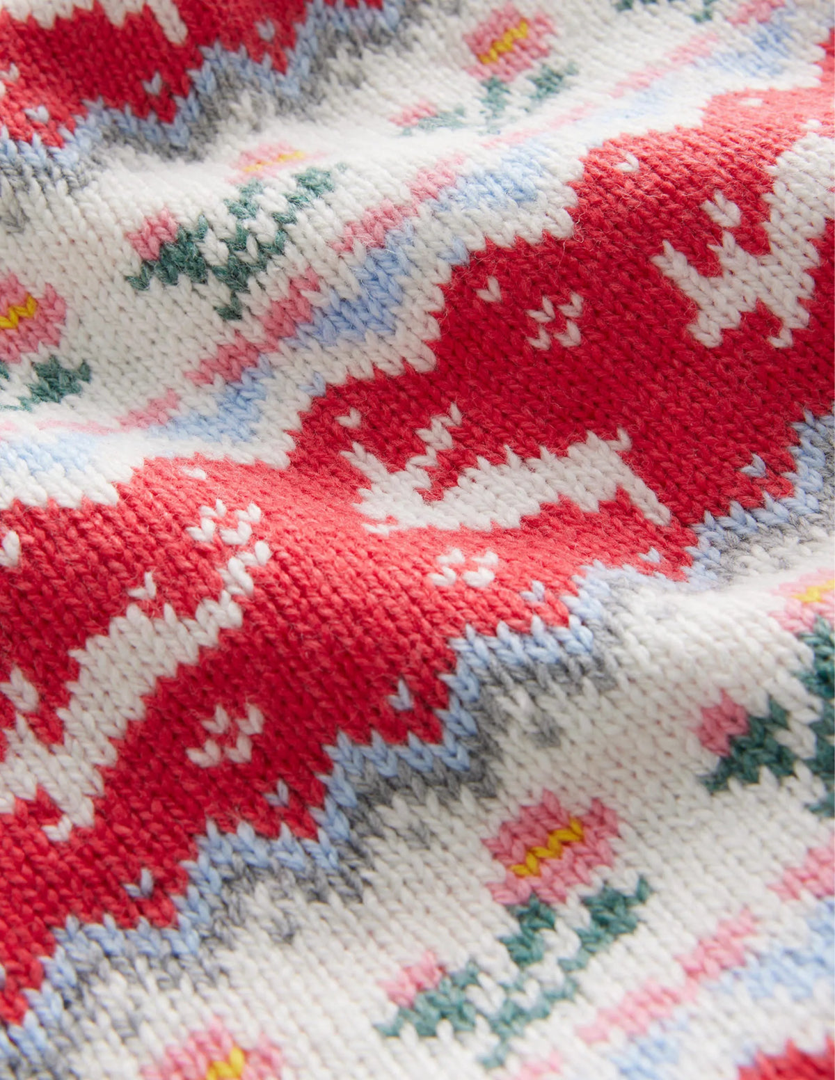 Fair Isle Knitted Snood-Rose Pink