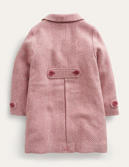 Wonderful Wool Blend Coat-Pink Twill