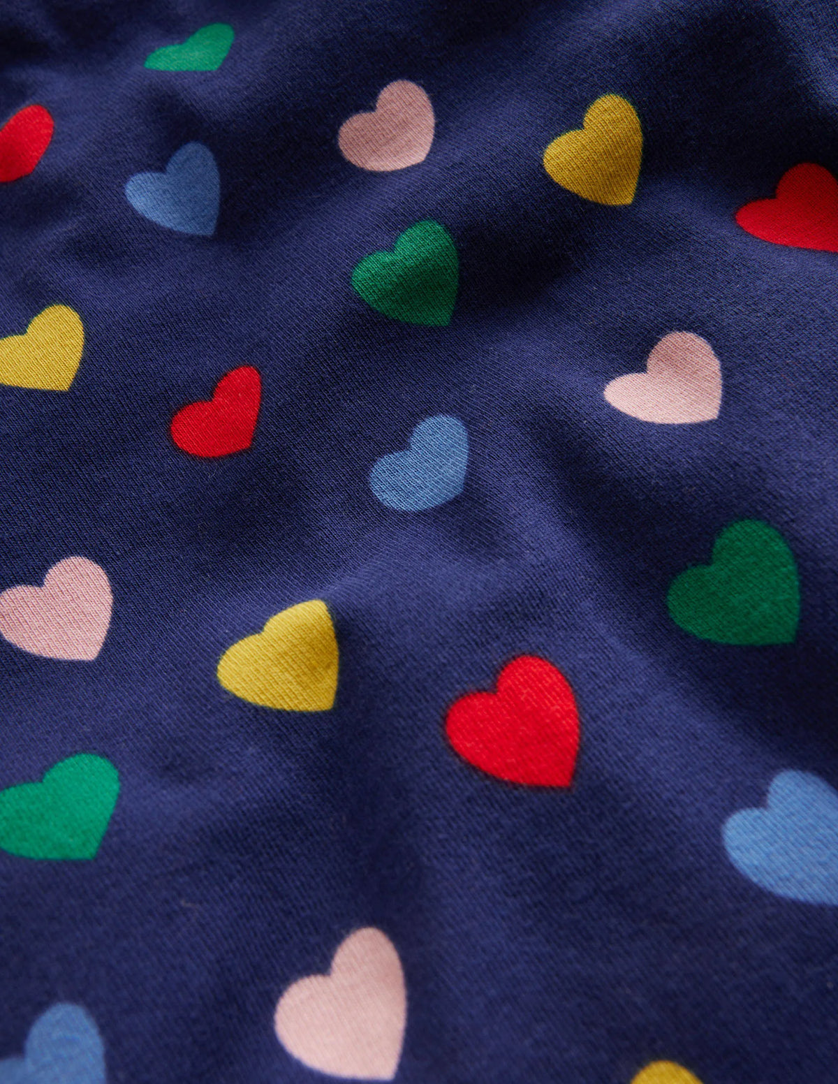 Super Soft Roll Neck Top-College Navy Hearts
