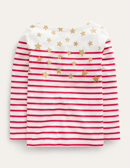 Fun Breton-Rockabilly Red/Ivory Stars