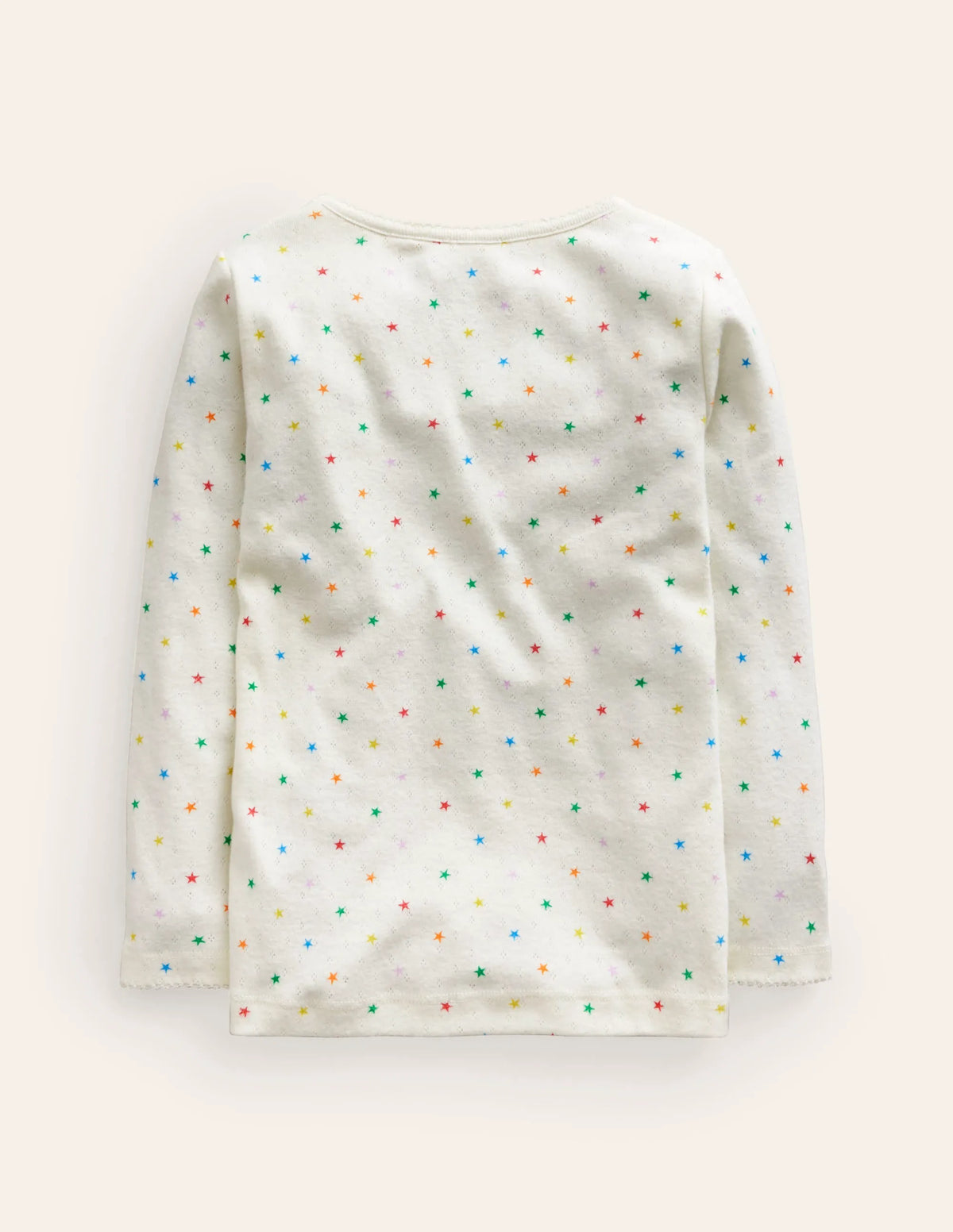 Long Sleeve Pointelle Top-Multi Little Star