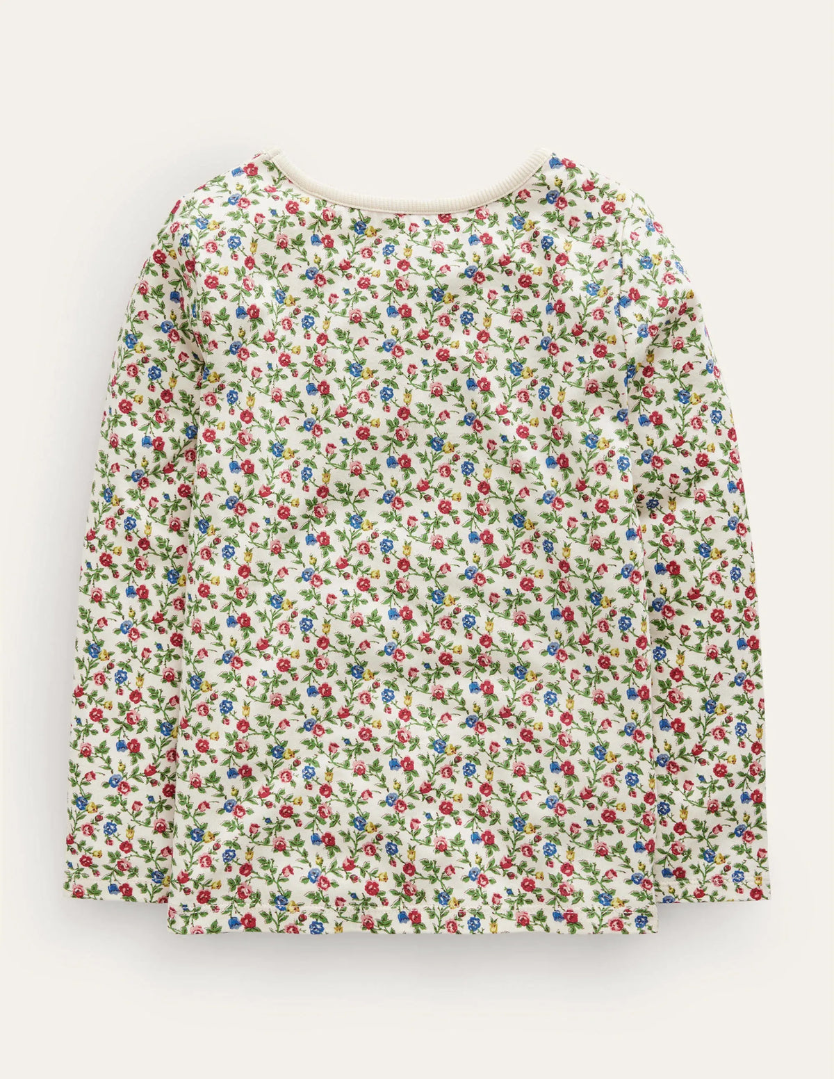 Puff Sleeve Appliqué T-shirt-Multi Floral Fox