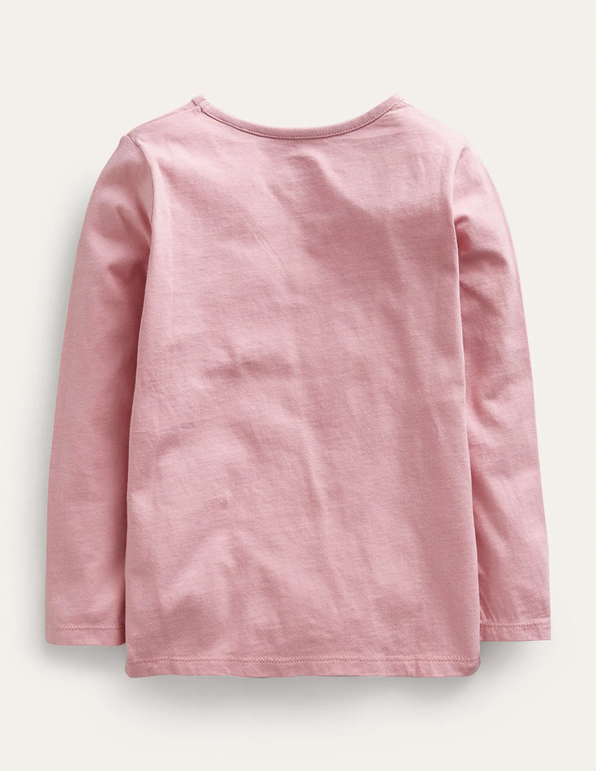 Puff Sleeve Appliqué T-shirt-Almond Pink