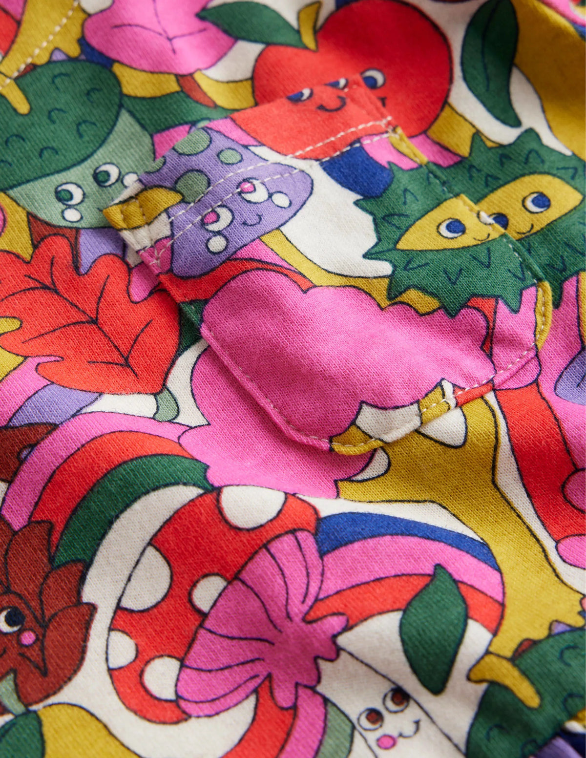 Long Sleeve Fun Jersey Dress-Blush Pink Bonkers Conkers