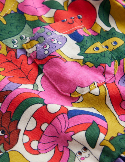 Long Sleeve Fun Jersey Dress-Blush Pink Bonkers Conkers
