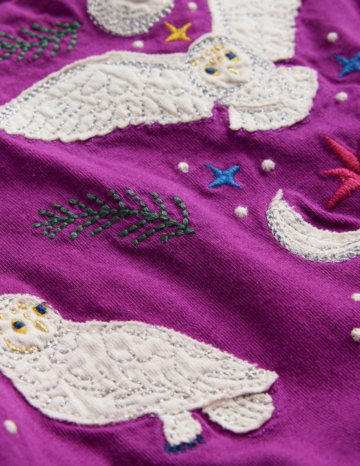 Appliqué Jersey Dress-Chrysanthemum Purple