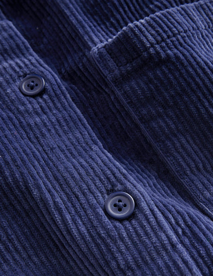 Relaxed Cord Shirt-College Navy