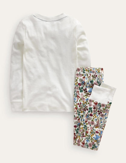 Snug Long John Pajamas-Ivory Fairies