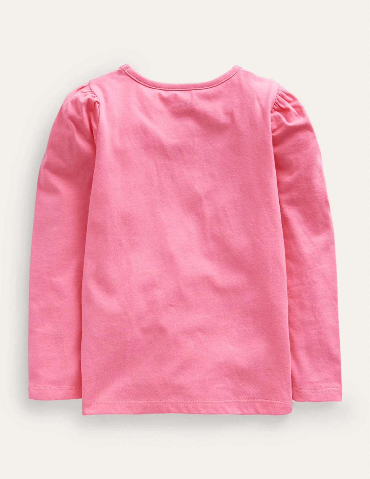 Appliqué Puff-Sleeve Top-Azalea Pink Bunny on Moon