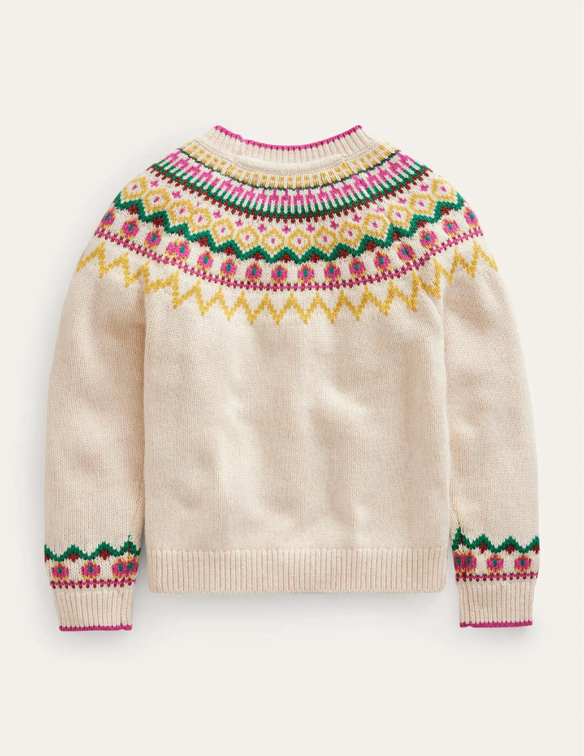 Fair Isle Sweater-Oatmeal Marl