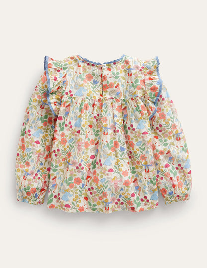Smocked Ruffle Blouse-Vanilla Fairies