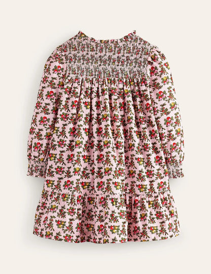 Shirred Cord Dress-French Pink Apple Orchard