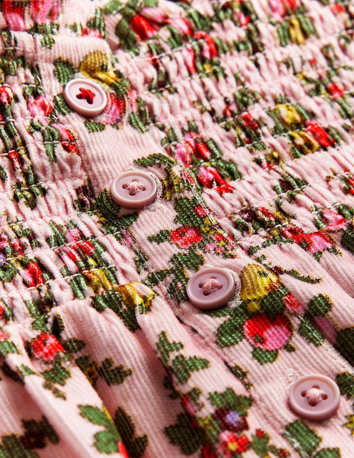 Shirred Cord Dress-French Pink Apple Orchard