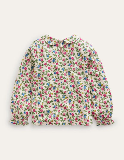 Collared Jersey Top-Vanilla Pod Rose