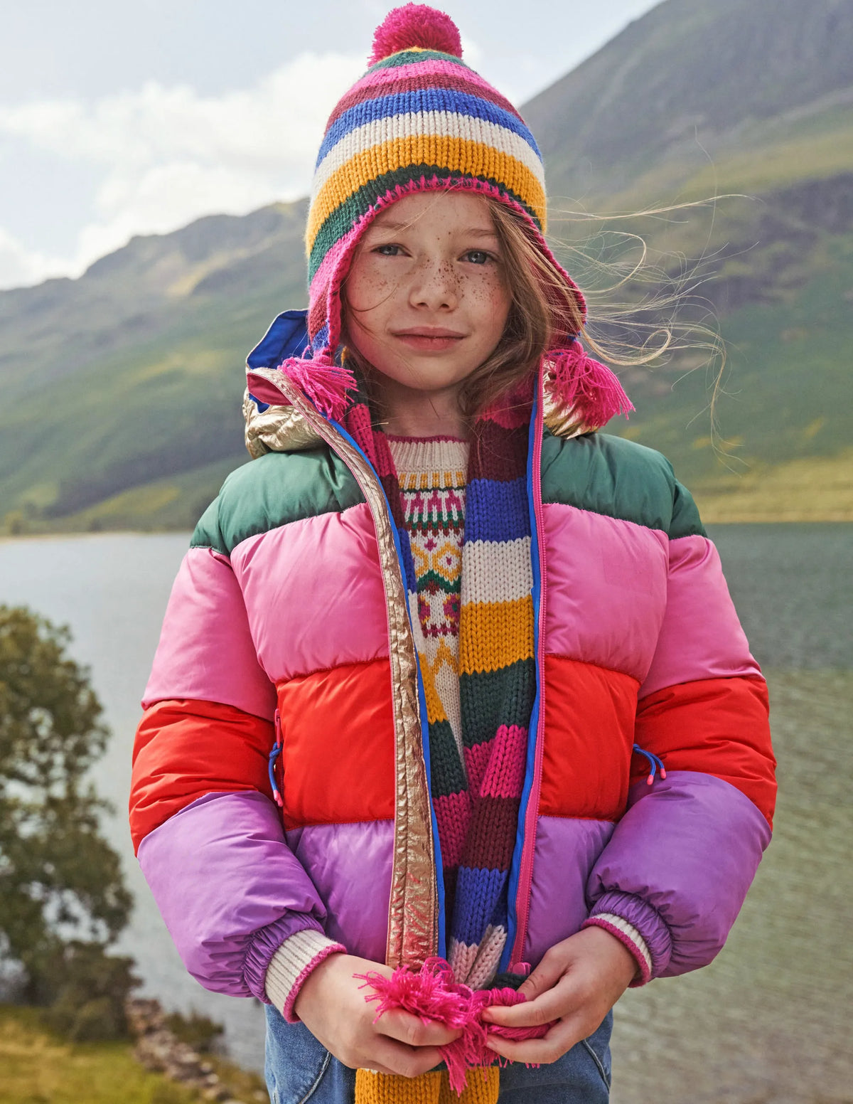 Ultimate Padded Coat-Rainbow Multi