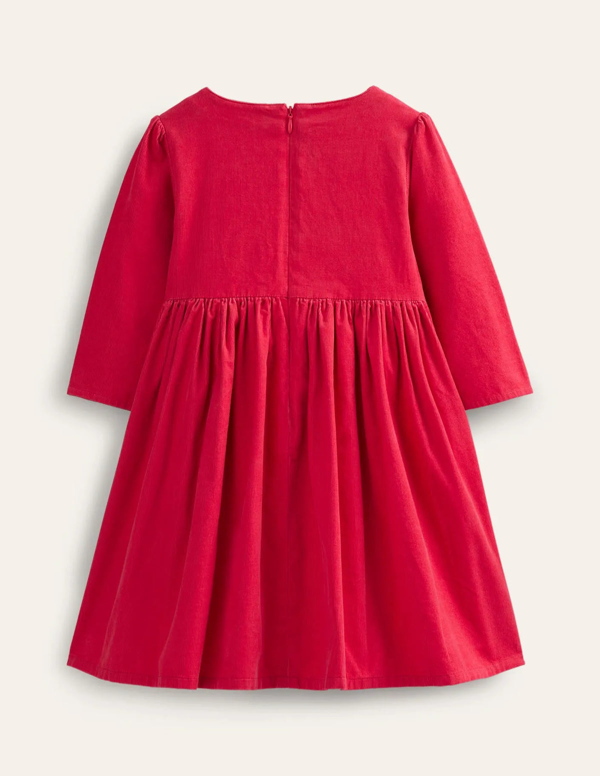 Embroidered Cord Dress-Pop Peony Festive