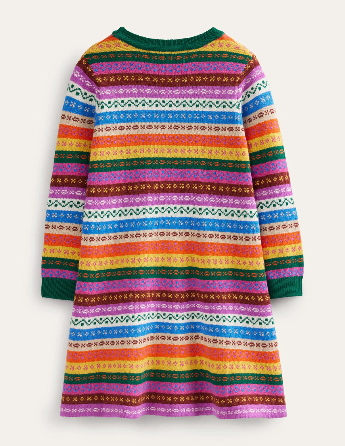 Fair Isle Sweater Dress-Multi Fair Isle